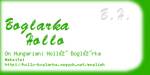 boglarka hollo business card